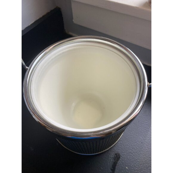 Mid-Century Hollywood Regency Gold Beaded Ice Bucket with Chrome Liner, Japan - Picture 11 of 11